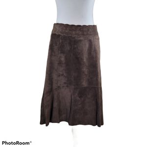 Cabi brown Suede Leather Skirt size 4